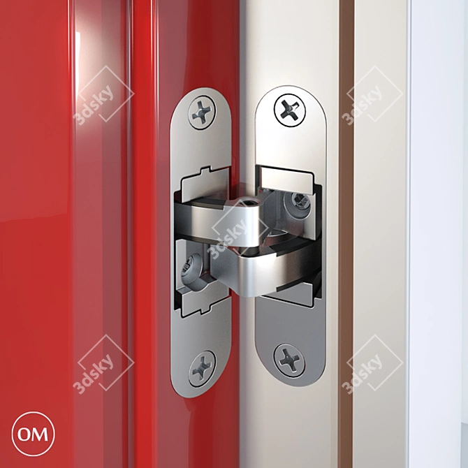 Modern Minimalist Aluminum Doors 3D model image 3