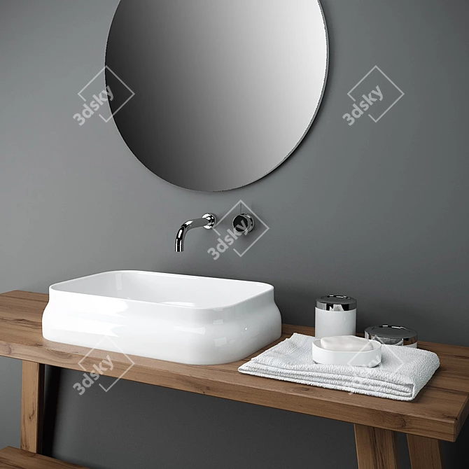 Luxury Modern Design Basins 3D model image 2