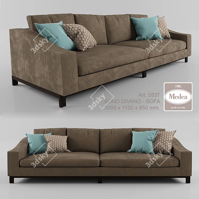MEDEA-BOND DIVANO: Premium Comfort and Style 3D model image 1