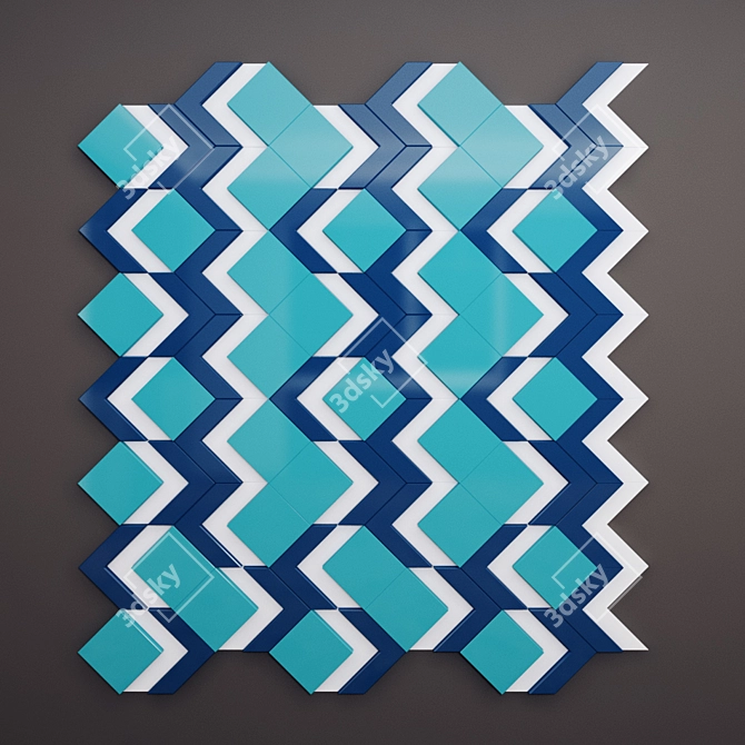 Modular 3D Wall Panels 3D model image 1