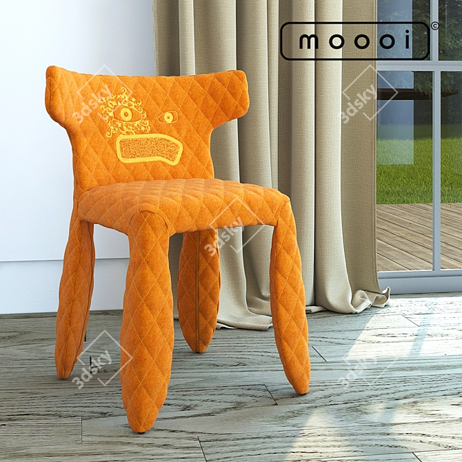 Orange Monster Chair: Divina Melange Moooi 3D model image 1