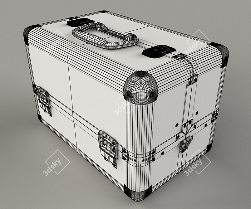 Modern Beauty Organizer: Stylish and Functional 3D model image 3