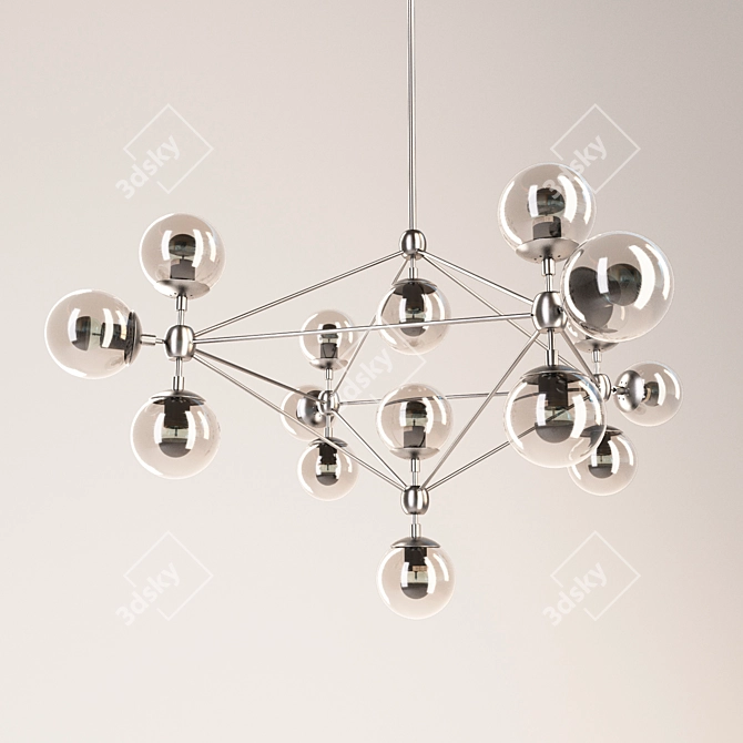 Modo Chandelier: Sleek and Stylish Hanging Lamp 3D model image 1