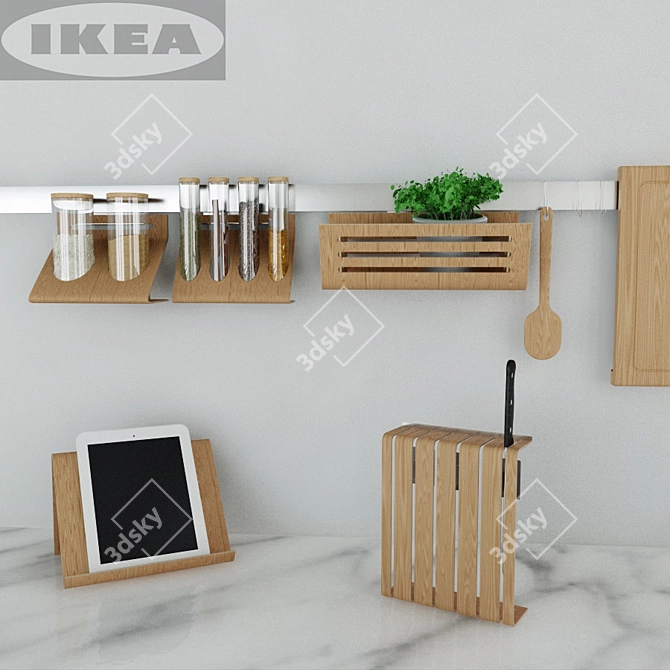 IKEA Rimforsa Kitchen Set: Organize, Cook, Enjoy! 3D model image 3