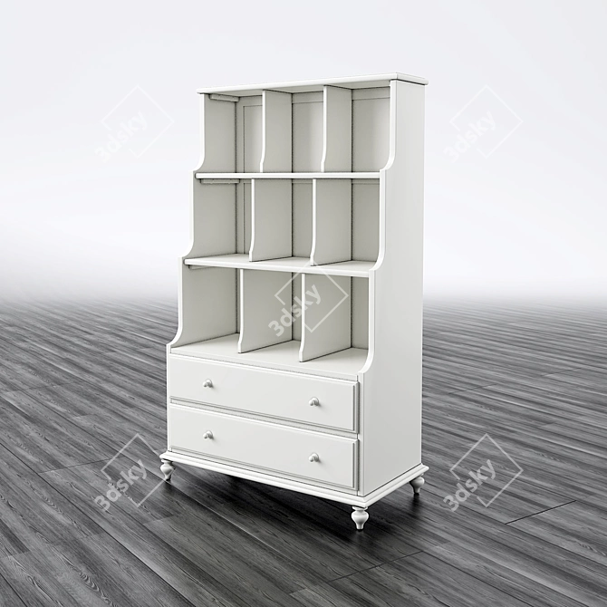 SmartStuff Bookcase and Drawer Combo 3D model image 3