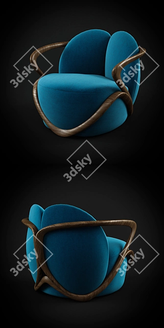 Hug by Giorgetti: Versatile Fabric Options 3D model image 3