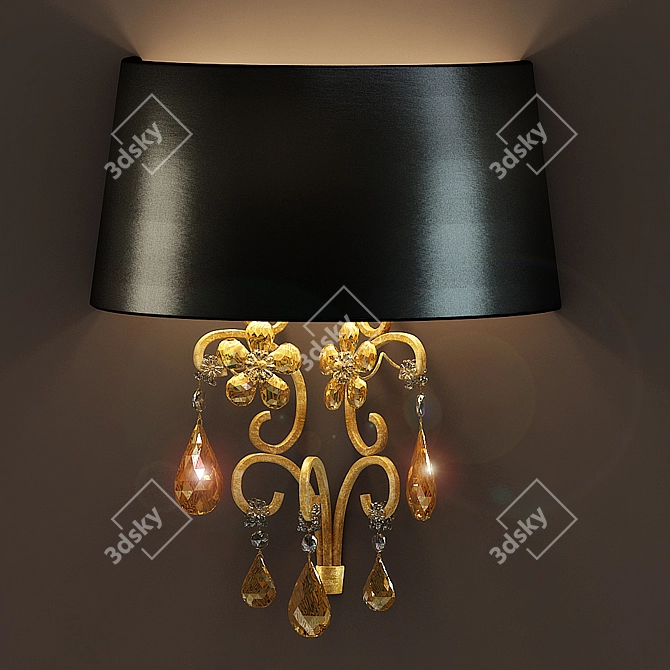 Masiero Fiore di Foglia A2 Silk Chandelier 3D model image 1