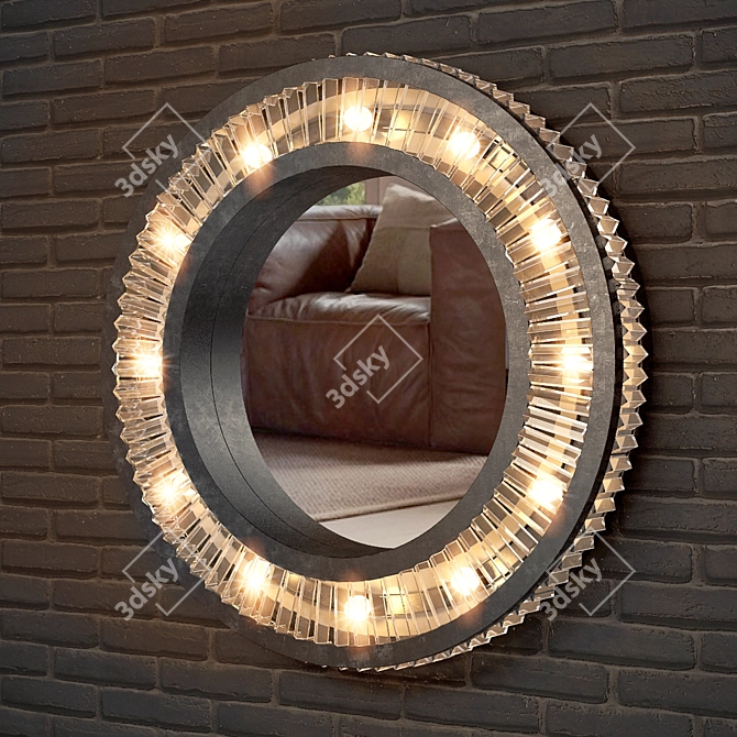 Glamorous Rex Mirror Chandelier 3D model image 3