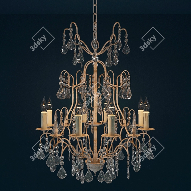 Elegant Victoria Chandelier: Embrace Luxury 3D model image 1