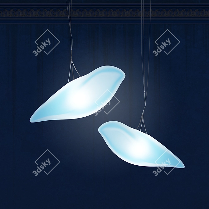 Smoon Birdie Light: Stylish 7-Bird LED Fixture 3D model image 2