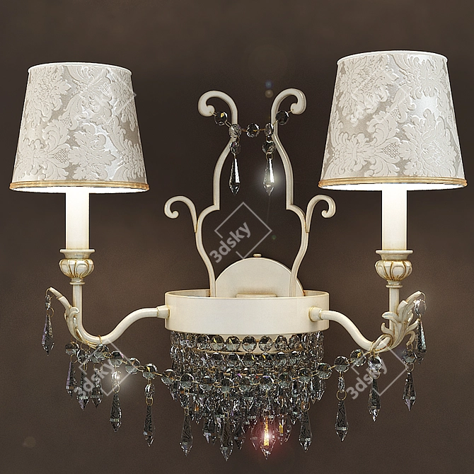 Elegant Masiero Glasse Chandelier 3D model image 1
