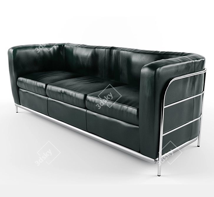 Italian Zanotta Onda Sofa: Steel Frame, Removable Cover 3D model image 1
