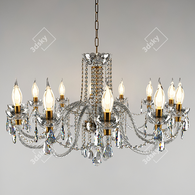 Preciosa Hanging Chandelier - Elegant Crystal Lighting 3D model image 1