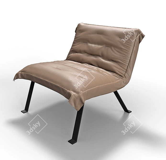 Contemporary Stitch Armchair 3D model image 1