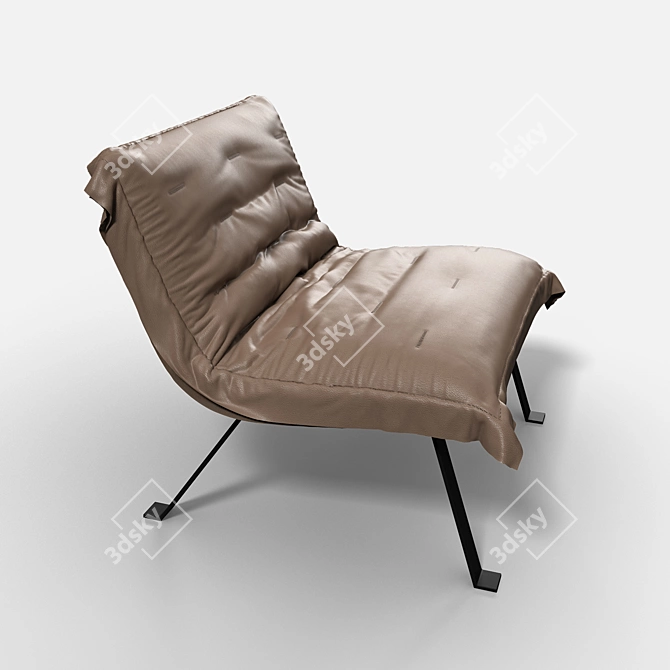 Contemporary Stitch Armchair 3D model image 3