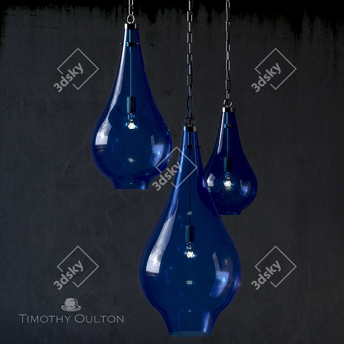 Elegant Phylum Pendant Collection 3D model image 2