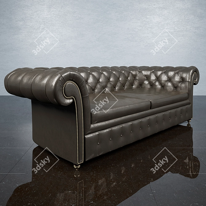 Luxury Baxter Casper Sofa 3D model image 2