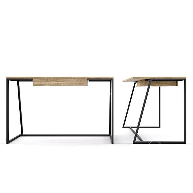 Sleek Horizon Desk 3D model image 1