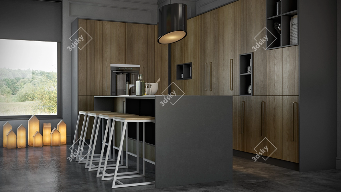 Horizon - Modern Bar Stools 3D model image 3