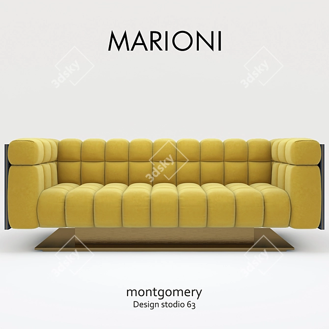 Elegant Marioni Montgomery Sofa 3D model image 1