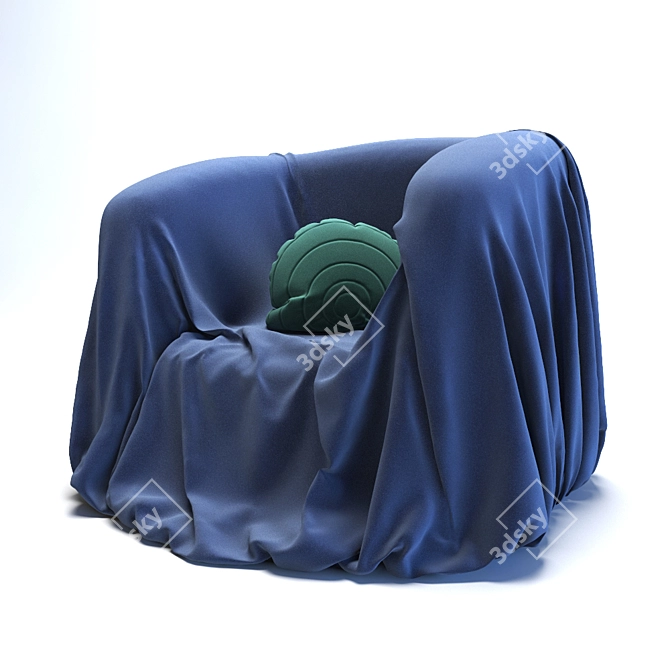 Cape Armchair: Stylish Comfort 3D model image 1