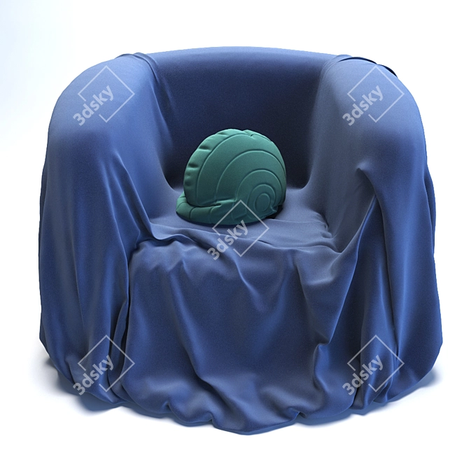 Cape Armchair: Stylish Comfort 3D model image 3