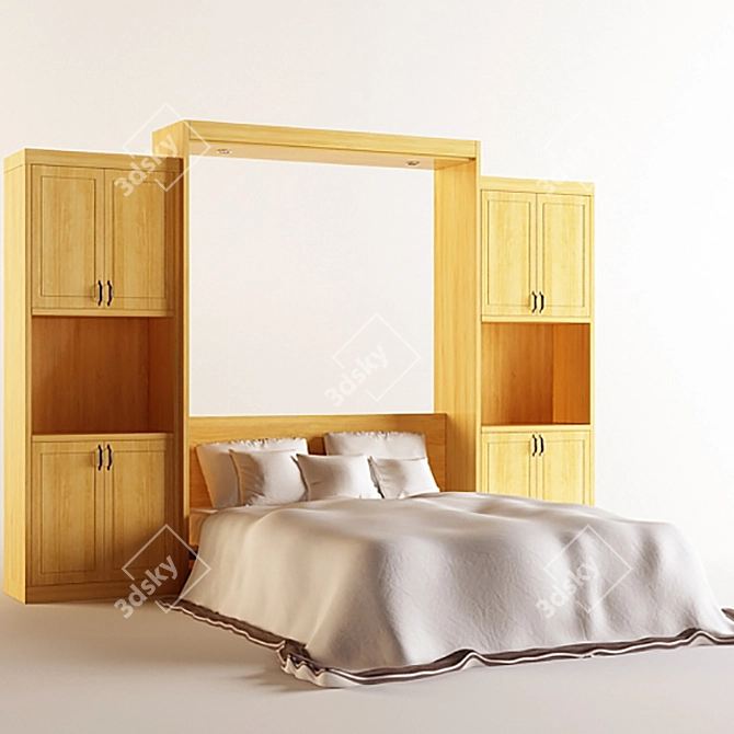 Arcadia Murphy Bed: Space-Saving Elegance 3D model image 1