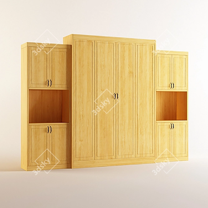 Arcadia Murphy Bed: Space-Saving Elegance 3D model image 2