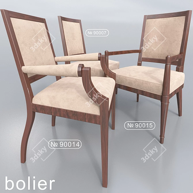 Bolier Modern Luxury Chairs: Elegance Redefined 3D model image 1