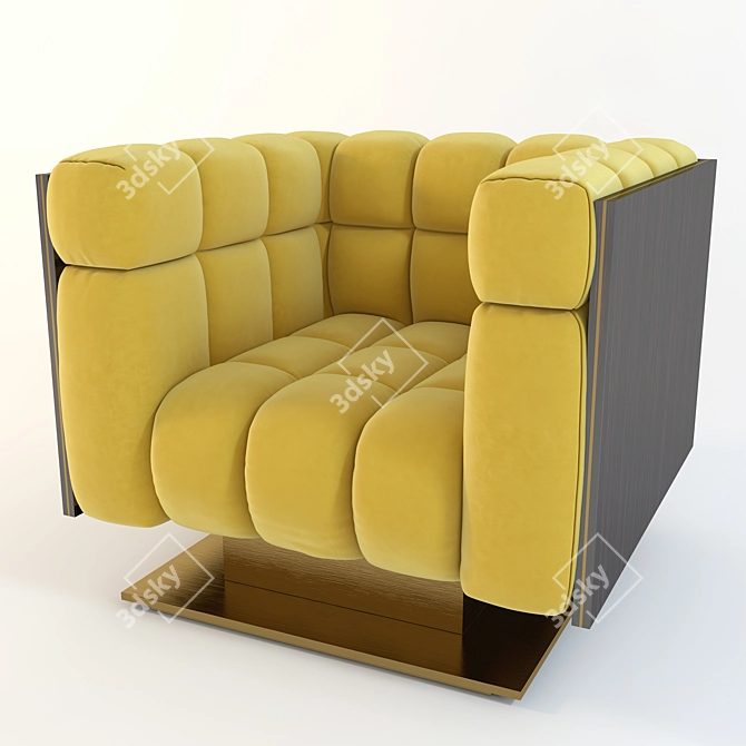 Elegant Marioni Montgomery Armchair 3D model image 2