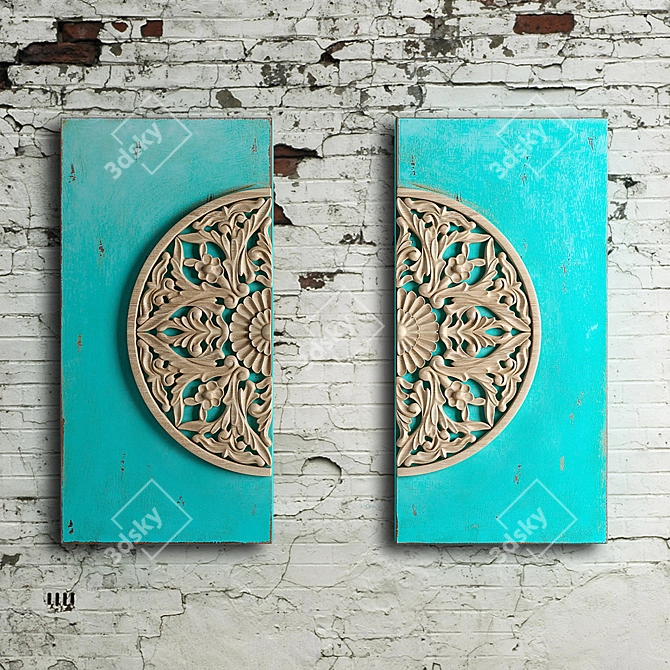 Sleek Panel Rohol - 610mm Height 3D model image 1