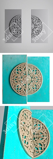 Sleek Panel Rohol - 610mm Height 3D model image 2