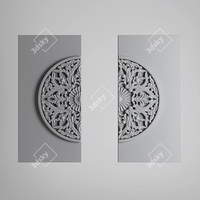 Sleek Panel Rohol - 610mm Height 3D model image 5