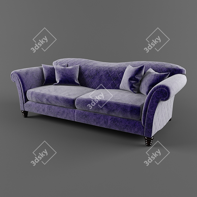 Elegant Etienne Sofa by Parker Knoll 3D model image 2