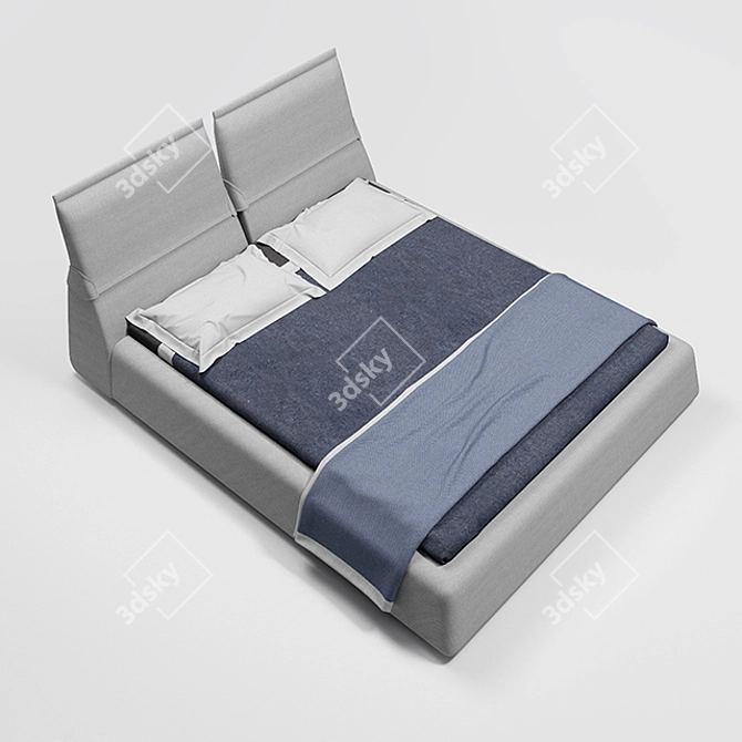 Luxury Highland Bed: Exquisite Design 3D model image 1