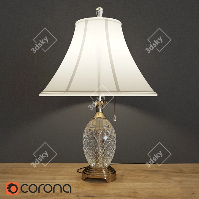 Sparkling Pineapple Crystal Table Lamp 3D model image 1