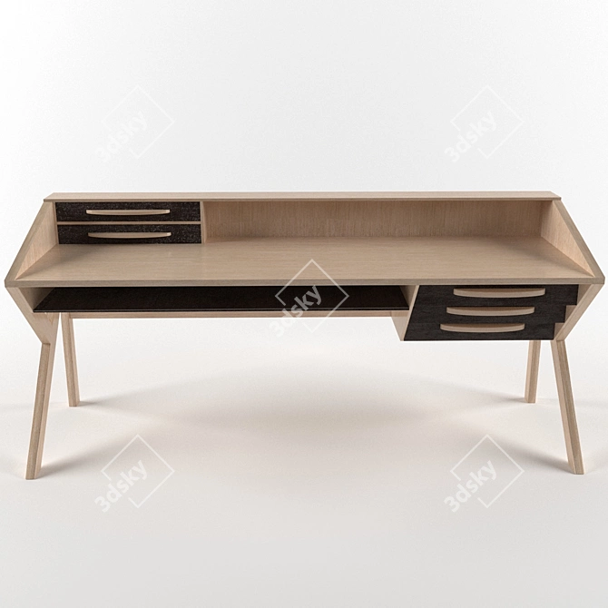 Modern Foldable Desk 3D model image 2