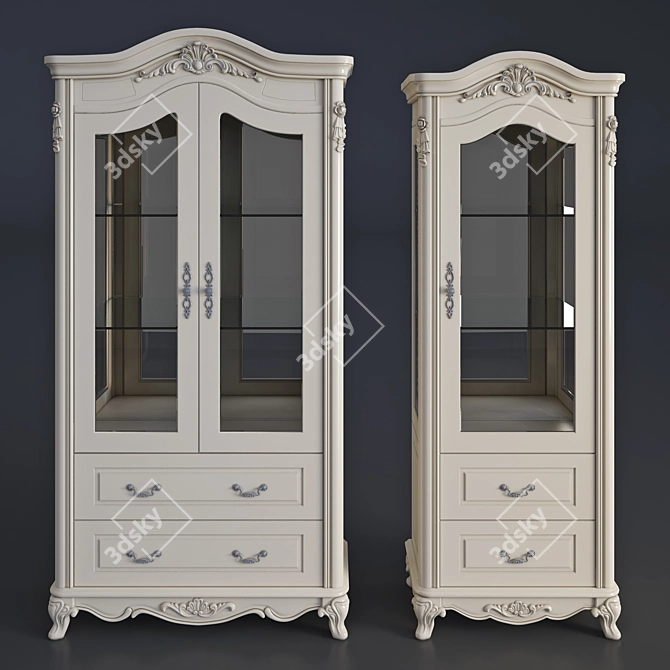 Elegant Milano Showcases - Two Sizes 3D model image 2