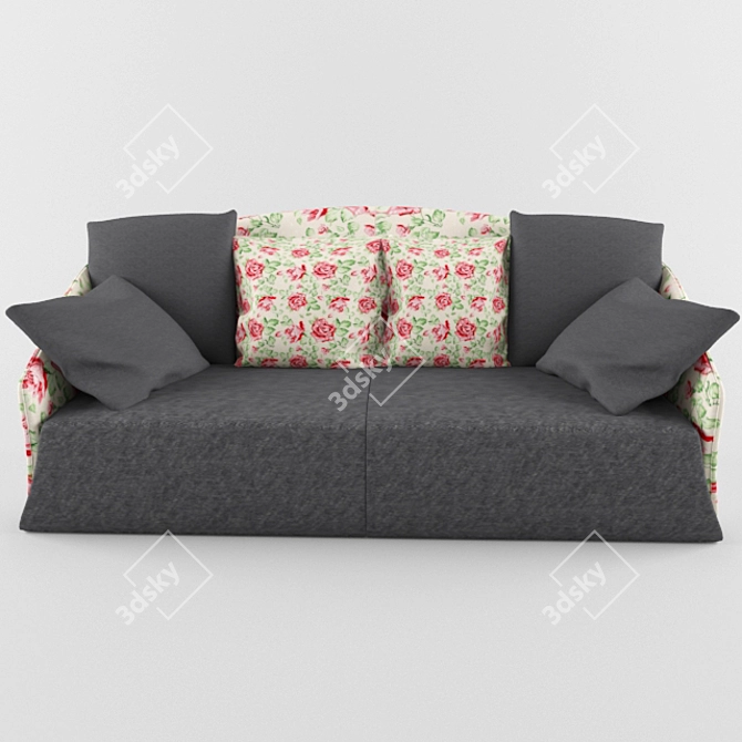 Luxury Bustier Sofa: Saba Italia 3D model image 3
