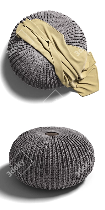 Height: 60cm
Diameter: 110cm

Cozy Knitted Pouf 3D model image 2