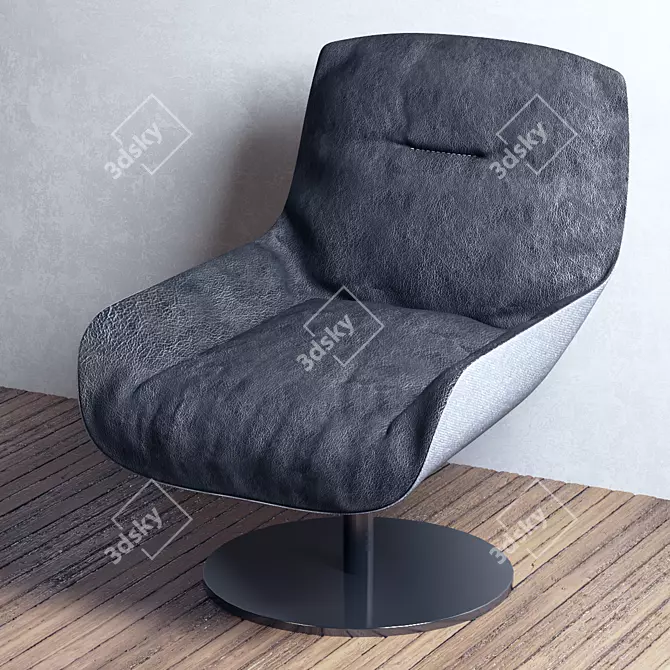 Luxurious LEYA Lounge Armchair 3D model image 1