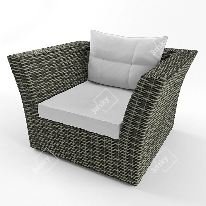 Bolzano Synthetic Rattan Chair 3D model image 1