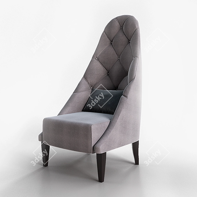 Elegant Cornelia High-Back Chair 3D model image 1
