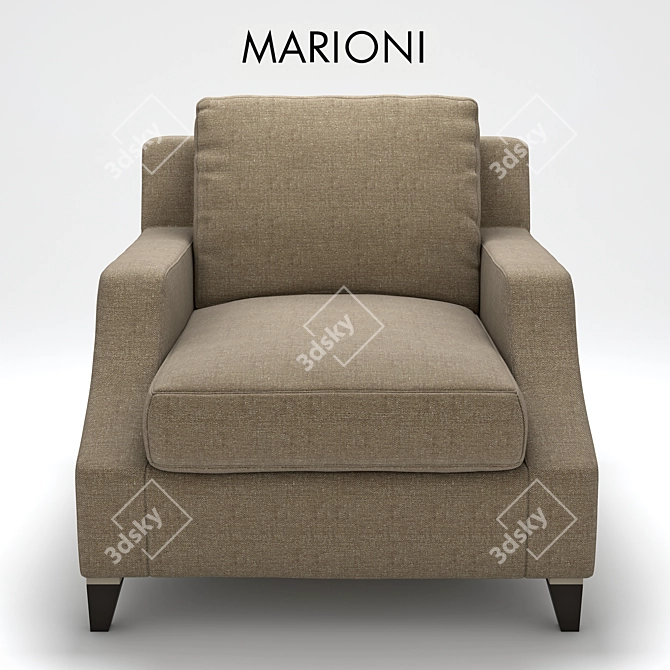 Elegant Marioni Dahlia Chair 3D model image 1