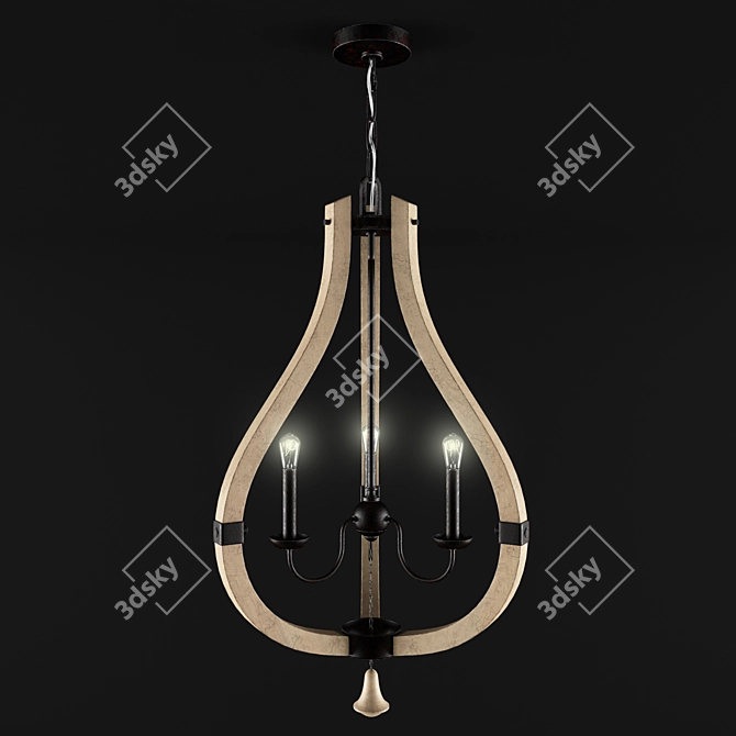 Elegant Middlefield Chandelier: Timeless Illumination. 3D model image 1