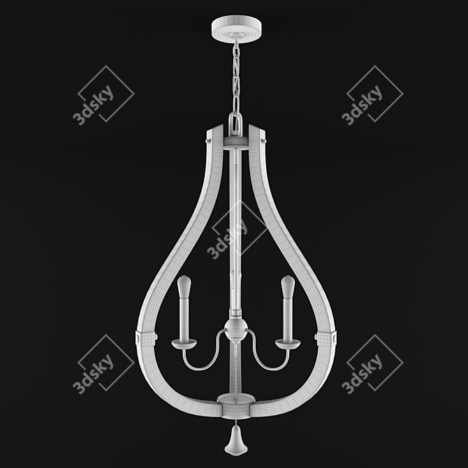Elegant Middlefield Chandelier: Timeless Illumination. 3D model image 2