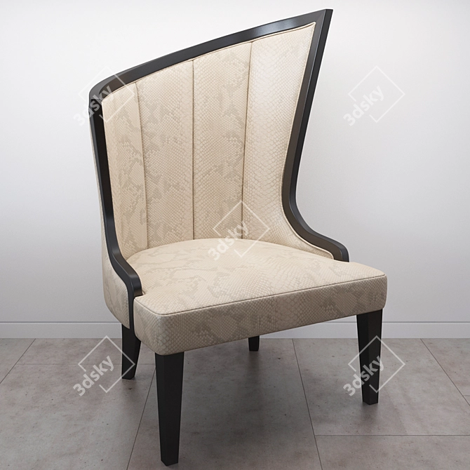 A & X Vivaldi Lounge Chair: Elegant and Transitional 3D model image 1