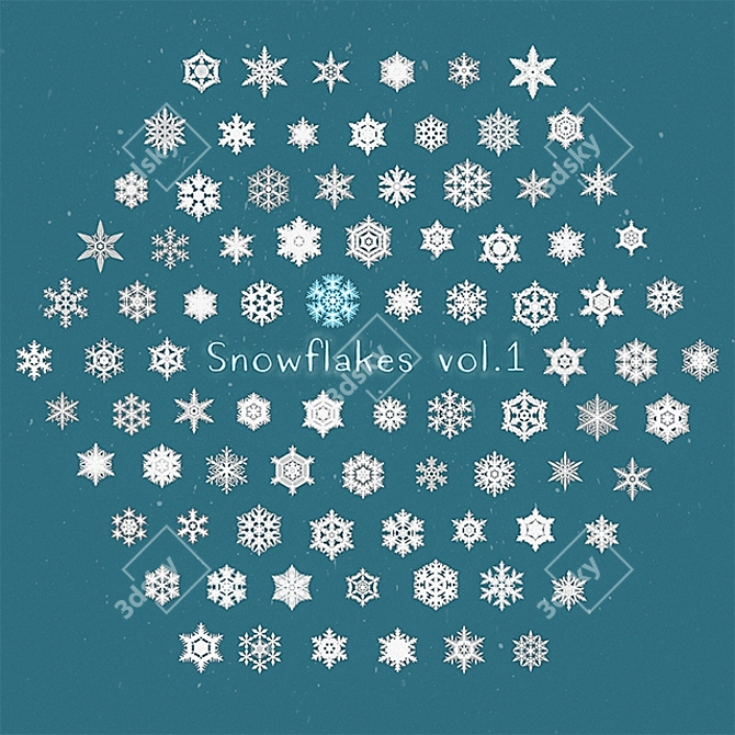 Snowflake Extravaganza: 3D Printable Collection 3D model image 1