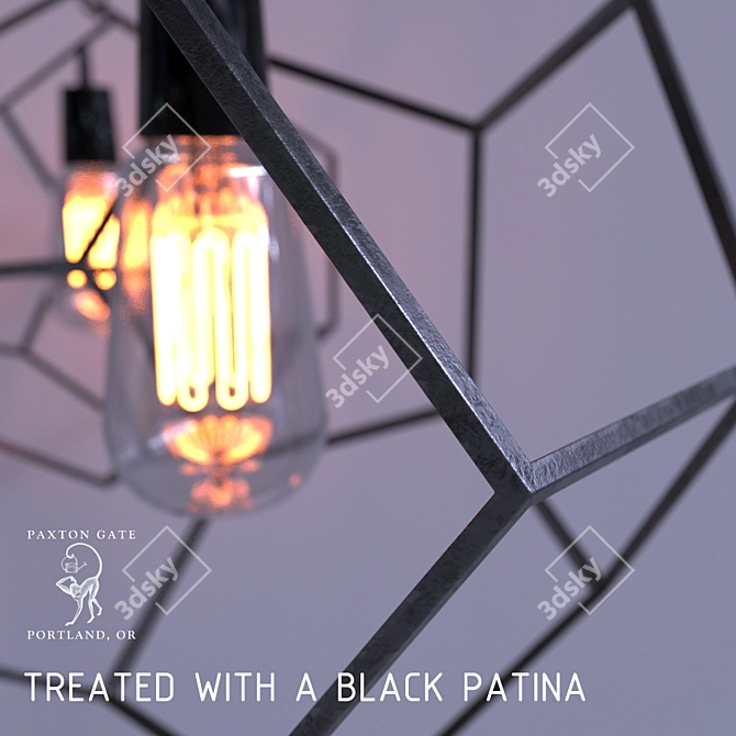 Geometric Steel Floor Lamp 3D model image 2