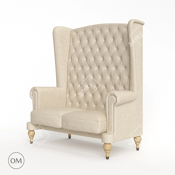Marko Kraus Throne Armchair: Elegant and Luxurious Seating 3D model image 1